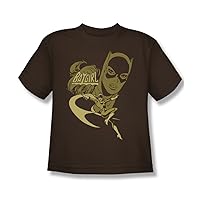 Batgirl Flying Youth S/S T-Shirt in Coffee by DC Comics, Small (6-8), Coffee