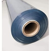 Clear Vinyl Rolls - Partial Roll of 12 Gauge Marine Vinyl – 54-in x 8 Yards – Double Polished Clear Plastic Sheeting