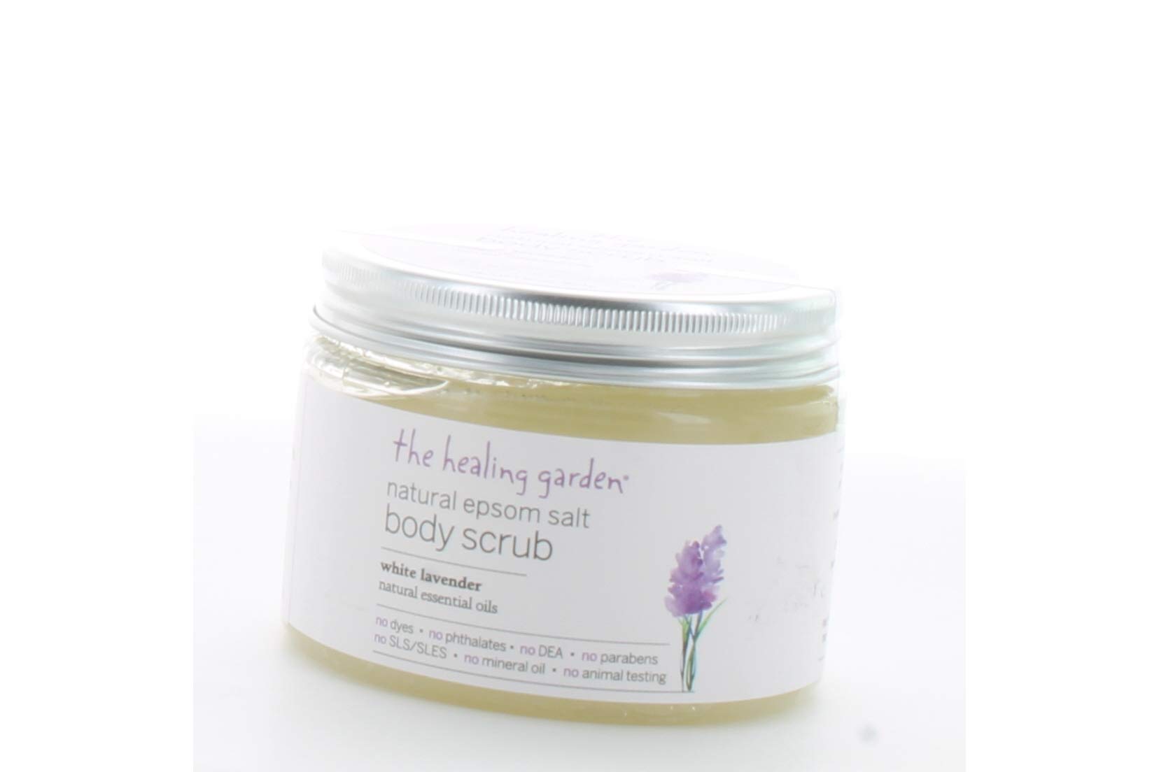 The Healing Garden White Lavender Epsom Salt Scrub, 16 oz