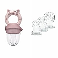 Baby Fruit Feeder Pacifier - Food Feeder - Fruit Feeder Pacifier with silicone nipples in 3 sizes included.
