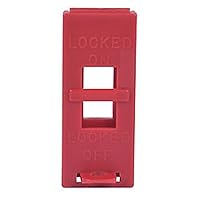 6064 USA Made Recycled Plastic Wall Switch Lock Out, 3.5 x 1.5 x 0.25 Inch,Red