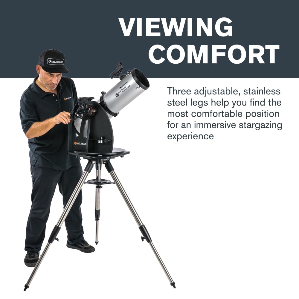 Celestron – Tripod for Tabletop Dobsonians – Solid, Sturdy, Adjustable Tripod – Exclusively for The StarSense Explorer Tabletop Dobsonian – Includes Accessory Tray