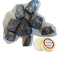 Natural Surma Stone - Kohl - Stibnite - 100 Grams - for Pooja & Cooling of Eyes with Pack of 1 YiCan Lips Balm