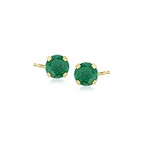 Ross-Simons 1.60 ct. t.w. Emerald Martini Stud Earrings in 14kt Yellow Gold