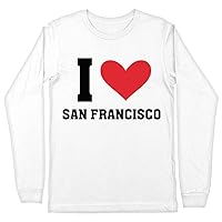 I Love San Francisco Long Sleeve T-Shirt - Graphic T-Shirt - Heart Long Sleeve Tee Shirt