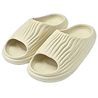 EGEN New Bitter Melon Slippers Men Women Solid Color Wave Pattern Fashion Outdoor Fish Mouth Eva Slippers