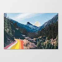 Framed xs Style Mountain Collage Canvas Print Art on Canvas 3D Home Decor Paintings Wall Art for Living Room, Bedroom, Kitchen, Office