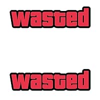 Road Rage Premium Vehicle Decals GTA Video Game 2 Pack Wasted Sticker - Car, Truck, Computer, Wall, Waterbottle, Laptop Any Clean Smooth Surface (1)