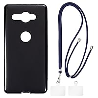 Sony Xperia XZ2 Compact Case + Universal Mobile Phone Lanyards, Neck/Crossbody Soft Strap Silicone TPU Cover Bumper Shell for Sony Xperia XZ2 Compact (5”)