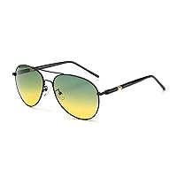 Night Vision Glasses Anti-Glare Polarized UV400 Aviator Night Driving Glasses for Men & Women Yellow Safety Eyewear