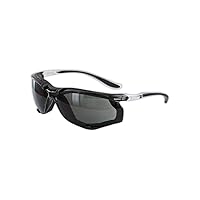 MAGID Gemstone Onyx Sporty Foam Lined Safety Glasses 1 Pair Gray Polycarbonate Lenses Black Frame