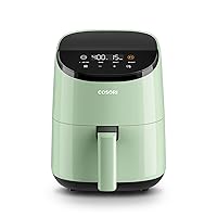 COSORI Mini Air Fryer 2.1 Qt, 4-in-1 Small Airfryer, Bake, Roast, Reheat, Space-saving & Low-noise, Nonstick and Dishwasher Safe Basket, 30 In-App Recipes, Sticker with 6 Reference Guides, Green