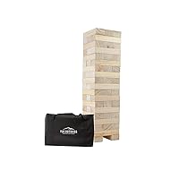 Monoprice Giant Tumbling Tower Set, 56 Pinewood Pieces, Stack from 2ft to Over 5ft, Family Game for Tailgating, BBQs, Camping, Outdoor Events, and Much More - Pure Outdoor Collection