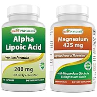 Best Naturals Alpha Lipoic Acid 200 Mg & Magnesium Glycinate 425 mg