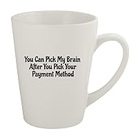 You Can Pick My Brain After You Pick Your Payment Method - Ceramic 12oz Latte Coffee Mug, White