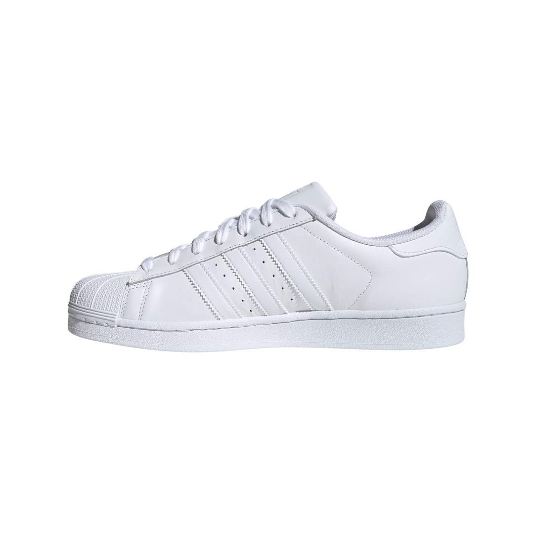 adidas Originals mens Super Star Sneaker, White/White/White, 20 US
