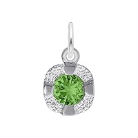 Petite Simulated Birthstone - May Charm (Choose Metal) by Rembrandt