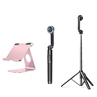 OMOTON Tablet Stand and Magnetic Selfie Stick Phone Tripod with Remote