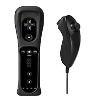 Wii Remote Controller,Wireless Remote Gamepad Controller for Nintend Wii and Wii U, (black)