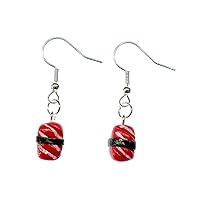 Sushi Earrings Miniblings Fish Food Kitchen Japan Seafood Nigiri Red