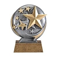 Decade Awards Stars Motion Extreme 3D Resin Trophy - 5 Inch Tall | Star Student Award - Engraved Plate on Request