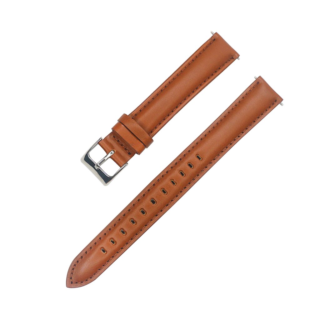 IVAPPON® Extra Long Light Brown Genuine Leather Watchband,Great Replacement Strap for Big Wrist (88X140mm)