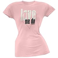 The Beatles - Womens Love Me Do Juniors T-shirt X-large Light Pink