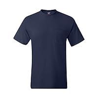 Hanes mens Beefy-T T-Shirt with Pocket, Navy, 3X-Large