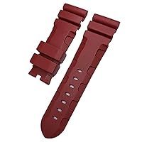 24mm 26mm Nature Rubber Watchband Fit for Panerai PAM Silicone Red Blue Watch Strap Waterproof Bracelets Tools