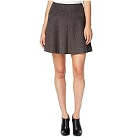 kensie Womens Herringbone A-line Skirt, Grey, Large