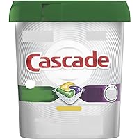 Cascade Platinum Dishwasher Pods, ActionPacs Dishwasher Detergent, Lemon, 62 Count