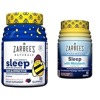 Zarbee's Multipack with Children's Sleep Gummies + Melatonin & Melatonin Sleep Gummies for Adults, Kids Melatonin Gummies for Ages 3+, 50 ct, & Adult Melatonin Supplement, 60 ct, 2 Items