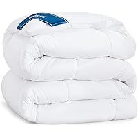 King Comforter Duvet Insert - Down Alternative White Comforter King Size, Quilted All Season Duvet Insert King Size with Corner Tabs