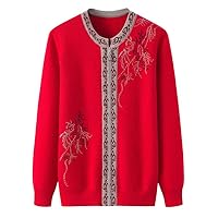 Wool Cashmere Sweater Women's Thickened Jacquard 1634