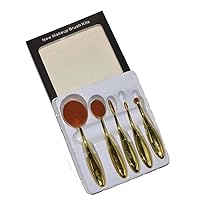 5 pc Golden Oval Makeup Brush set