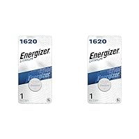 Energizer 1620 3V Batteries, 3 Volt Battery Lithium, 1 Count (Pack of 2)
