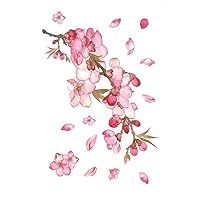 Cherry Blossom Arm Temporary Tattoo Antique Female Sexy Waterproof Scar Clavicle Peach Blossom Sticker