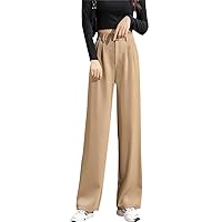 Women's Loose Spring Summer High Waist Wide Legs Slim Casual Trousers Korean Fashion Trend Suit Straight Pants