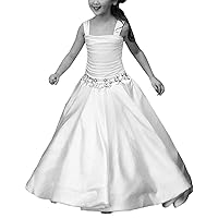 Lovely Kids Toddler Flower Girls Pageant Satin Holy Communion Dresses Ball Gown 1-12 Year Old