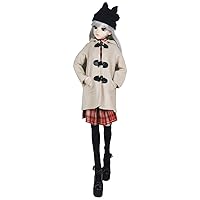 Proudoll 1/3 BJD Doll 60cm 24in SD Ball Jointed Dolls Daily Outfits Suit Wig Clothes Shoes Free to Change DIY Girl Gift (Doll + Full Accessories, Beige-SLL)