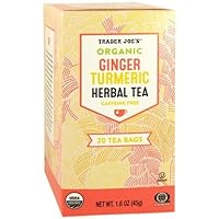 Trader Joe's Organic Ginger Turmeric Herbal Tea 20 ct (Pack of 2)