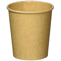 ArtNap Unbleached Paper Cups, 90ml Paper Cups, 3 oz, 100 Count, Brown