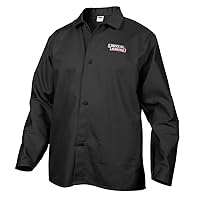 Black Flame-Resistant Cloth Welding Jacket