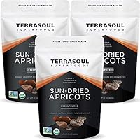 Terrasoul Superfoods Organic Sun-Dried Apricot 6lb Bundle (3-2lb Resealable Packages)