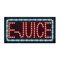 LED E-Juice Sign for Business, Super Bright LED Open Sign for Vaporizer Store, Electric Advertising Display Sign for Tobacco Shop Storefront Window Home Decor. (E-Juice)