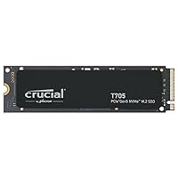 Crucial New 2024 T705 2TB PCIe Gen5 NVMe M.2 SSD - Up to 14,500 MB/s - Game Ready - Internal Solid State Drive (PC) - +1mo Adobe CC - CT2000T705SSD3