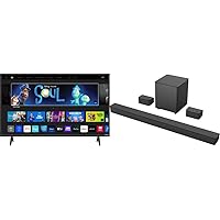 40-inch D-Series Full HD 1080p Smart TV, D40f-J09, 2022 Model V-Series 5.1 Home Theater Sound Bar with Dolby Audio, Bluetooth, Wireless Subwoofer - V51x-J6