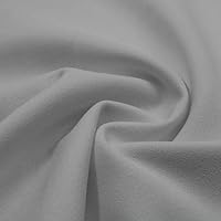 Texco Inc 2-Way Stretch Solid Scuba Crepe Techno Knit Poly Spandex, Apparel Fabric, DIY Projects, White 1 Yard