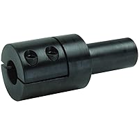 Part SUA-050 Mild Steel, Black Oxide Plating Step Up Adapter, 1/2 inch bore, 3/4 inch OD, 1 1/4 inch Length, 8-32 x 1/2 Set Screw