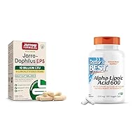 10 Billion Probiotics & Doctor's Best Alpha-Lipoic Acid 600 Antioxidant 180 Veggie Capsules Bundle
